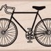 Road Bike / Bicycle Rubber Stamp - Woodblock Craft Stamp (E5496)