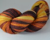 Inara - romney singles striping handspun yarn - light fingering, 444 yards