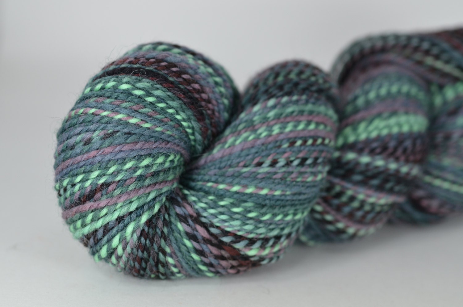 Repurposed - shetland wool 2-ply handspun yarn - DK, 190 yards