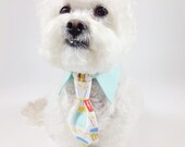 dog tie- shirt and tie collar- faux knot tie- birthday tie- wedding dog tie- cat tie- pet tie- cupcake print