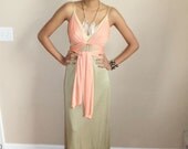 CLOSING SALE Vintage draped bohemain whimsical layered dress size xs or sm