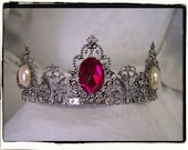 Phoenix Pewter Silver Medieval Renaissance Game of Thrones Tudor Filigree Tiara Crown
