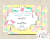 Vintage Carnival Beach Boardwalk Birthday Invitation - PRINTABLE - By A Blissful Nest
