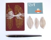 Golden Feather Gocco Printed Pocket Moleskine Cahier Notebook in Red