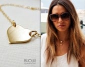Heart Gold Necklace - Celebrity Style - 14K Goldfilled