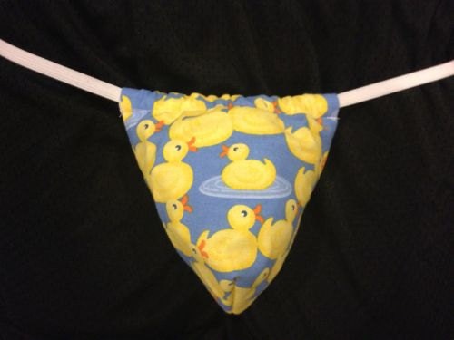 Mens RUBBER DUCKY G-String Thong Male Wedding Lingerie Underwear
