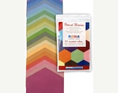 MEMORIAL WEEKEND SALE Precut Hexies Kona Cotton Dusty Palette - 41 Hexagons