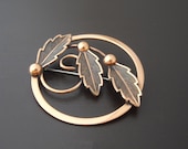 Vintage Bell Copper Brooch, Bell Copper Pin