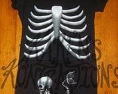Pick Your Skeleton Baby (plus Moms Ribs) Maternity Tee Shirt - SHORT Sleeve