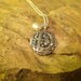 Double Sided Fine Sterling Silver Wax Seal Initial Pendant Necklace
