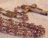 Victorian Lourdes France Purple Glass Rosary Pray Prayer Catholic Religious Jewelry Etsy Etsy Jewelry