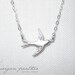 Soaring Sparrow Suspended Necklace - Minimal Dainty Little Bird Pendant - Suspended on Sterling Silver Fine Chain - morganprather