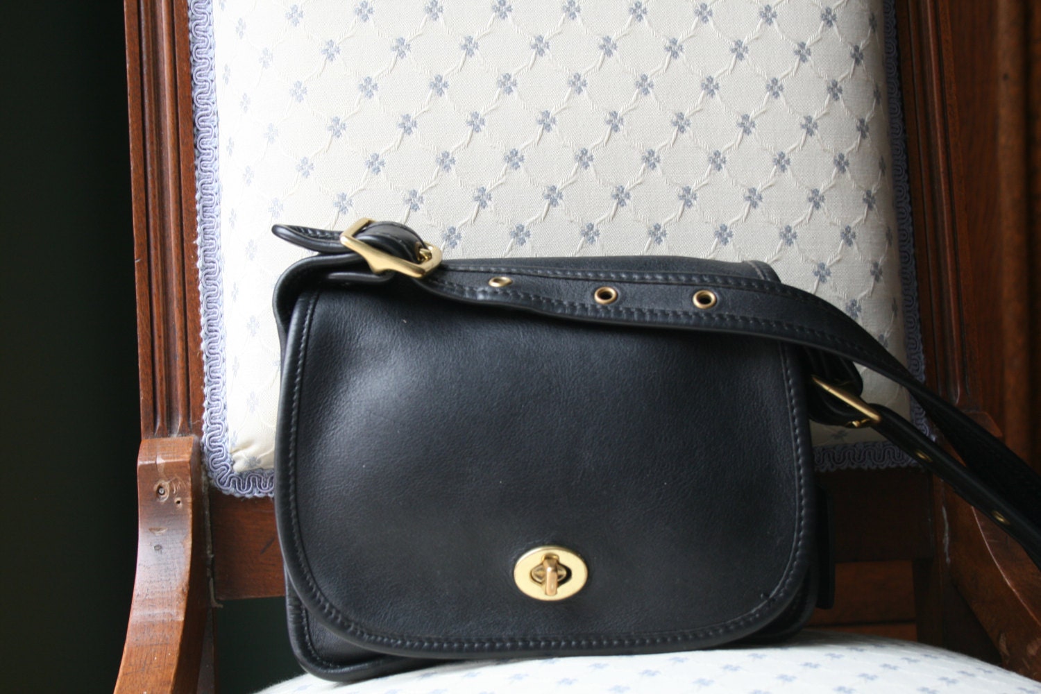 COACH Legacy TRAIL Crossbody Bag Purse Handbag BLACK 9965