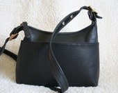 COACH Legacy Vintage  BLACK Leather Shoulder Purse BAG Hobo Slouch Small 9136
