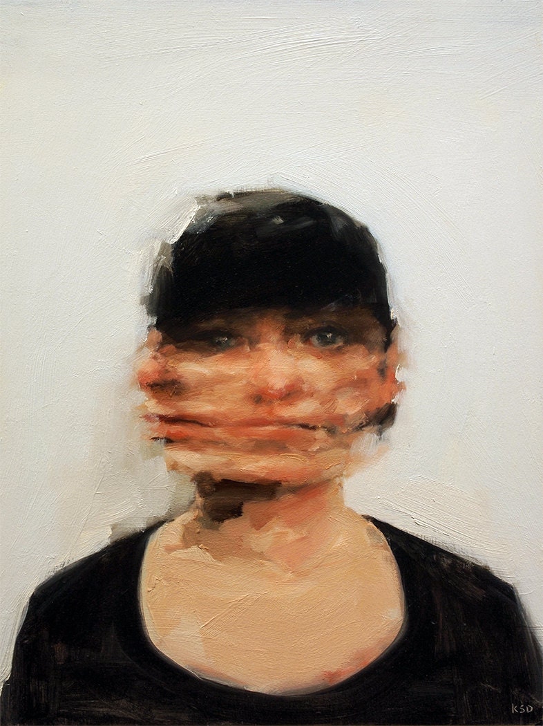 The Decision, extra large giclee art print of original oil painting portrait
