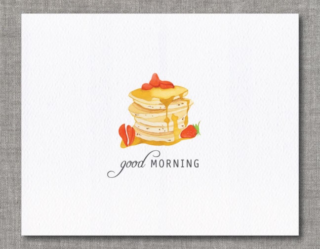 Watercolor Art Print - Pancakes Short Stack - Unframed - 8x10