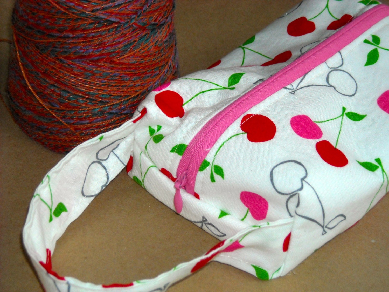 Small Box Bag - Cherry print