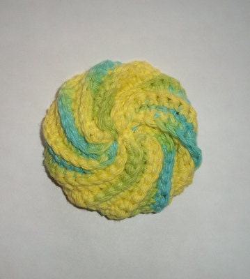 Spiral Scrubby -Yellow, Blue and Green