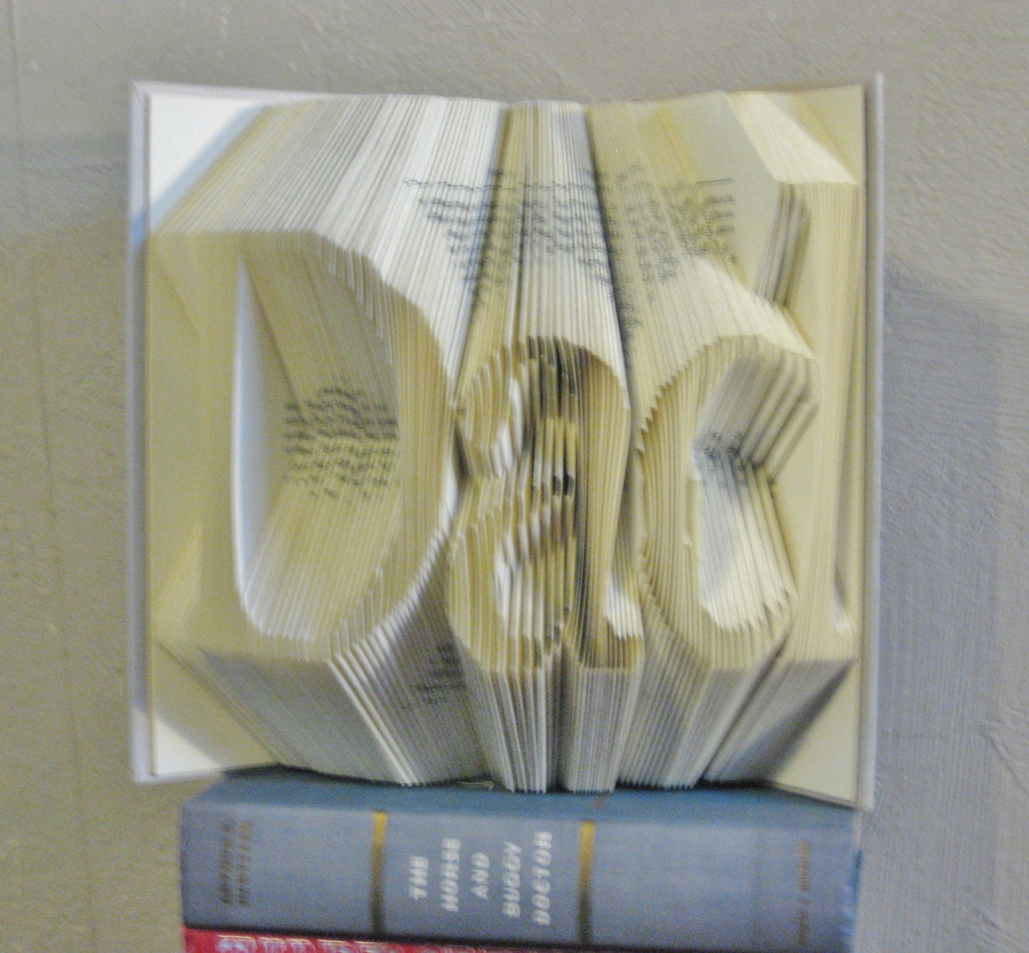 Dad - READY TO SHIP -  Folded Book Art Sculpture - Book Origami - Altered Book Art