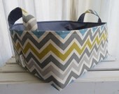 Diaper Caddy, Fabric Organizer Storage Container Basket Bin  No Divider 12 X 10 x 6