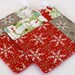 Red Snowflake, Winter Quilted Potholder Set