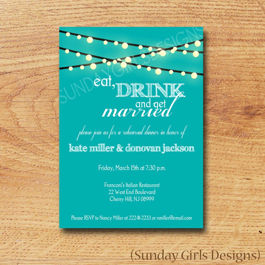 Rehearsal Dinner Invitation-Digital Custom Card-Under the Stars