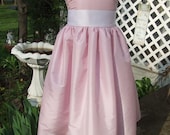 Pink Taffeta Flower Girl Dress