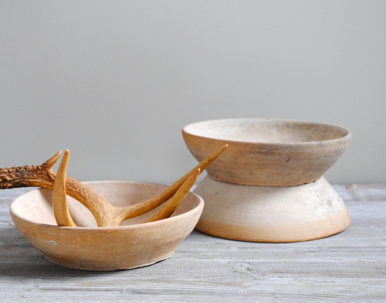 Vintage Clay Bowl Set