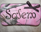 New Handmade realtree pink camo camouflage travel wipe case you choose name and font