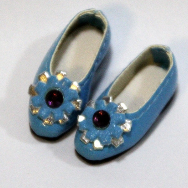 Blue Retro Flower Slip-On for BJD Dolls Lati Yellow, PukiFee, Riley Kish, Bobobie Nissa, DIM Silf, Dollk S00067E