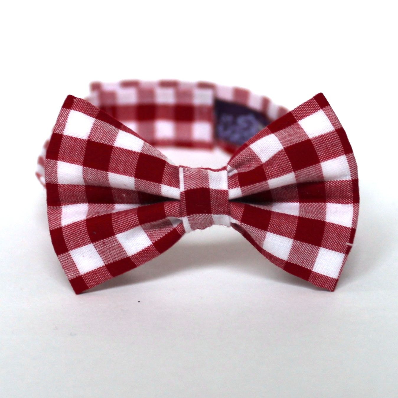 Boy's Bow Tie - Red Gingham - Red and White Plaid Bowtie - any size