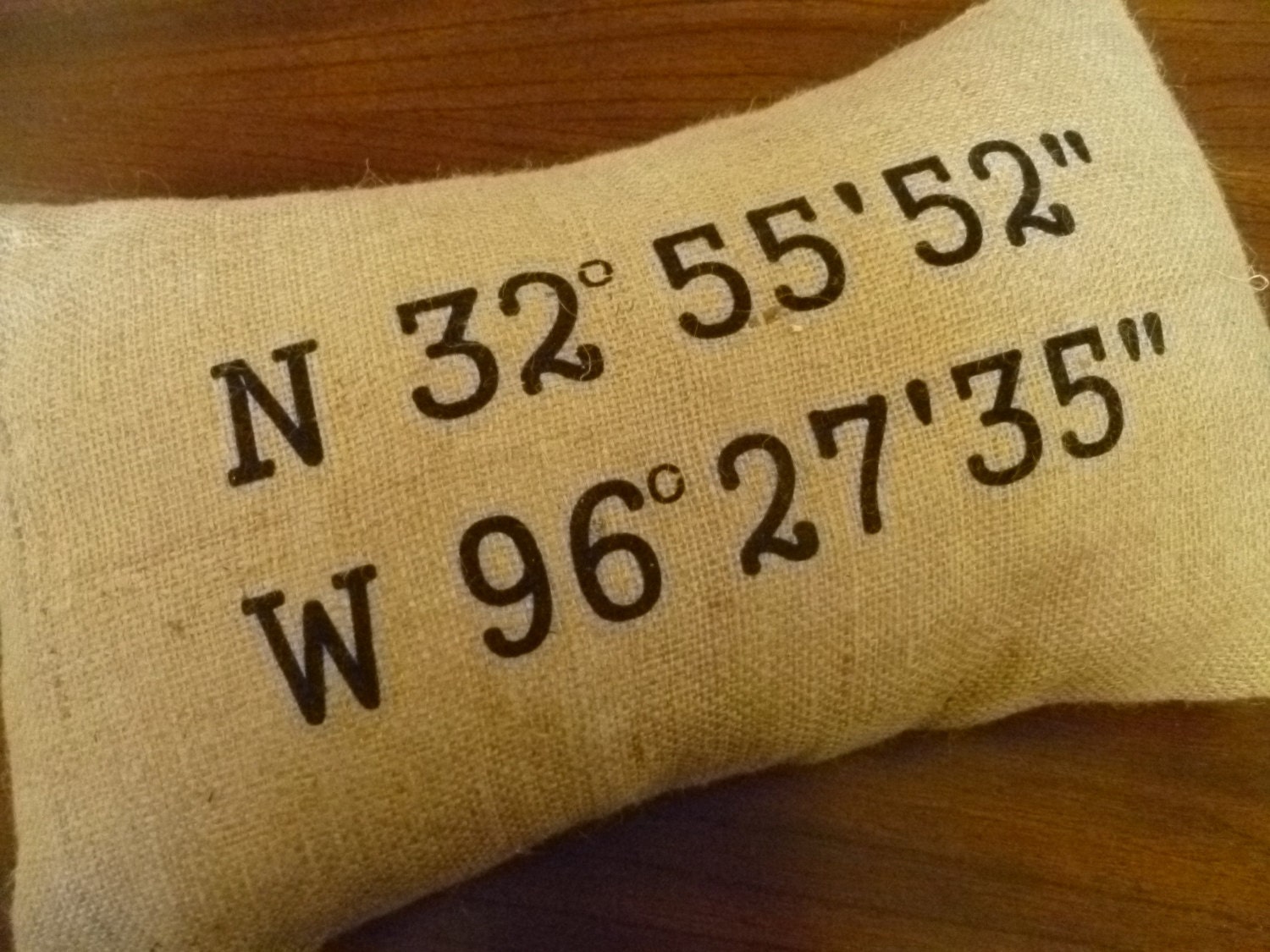 13 x 19 "Coordinates" Burlap Pillow Cover