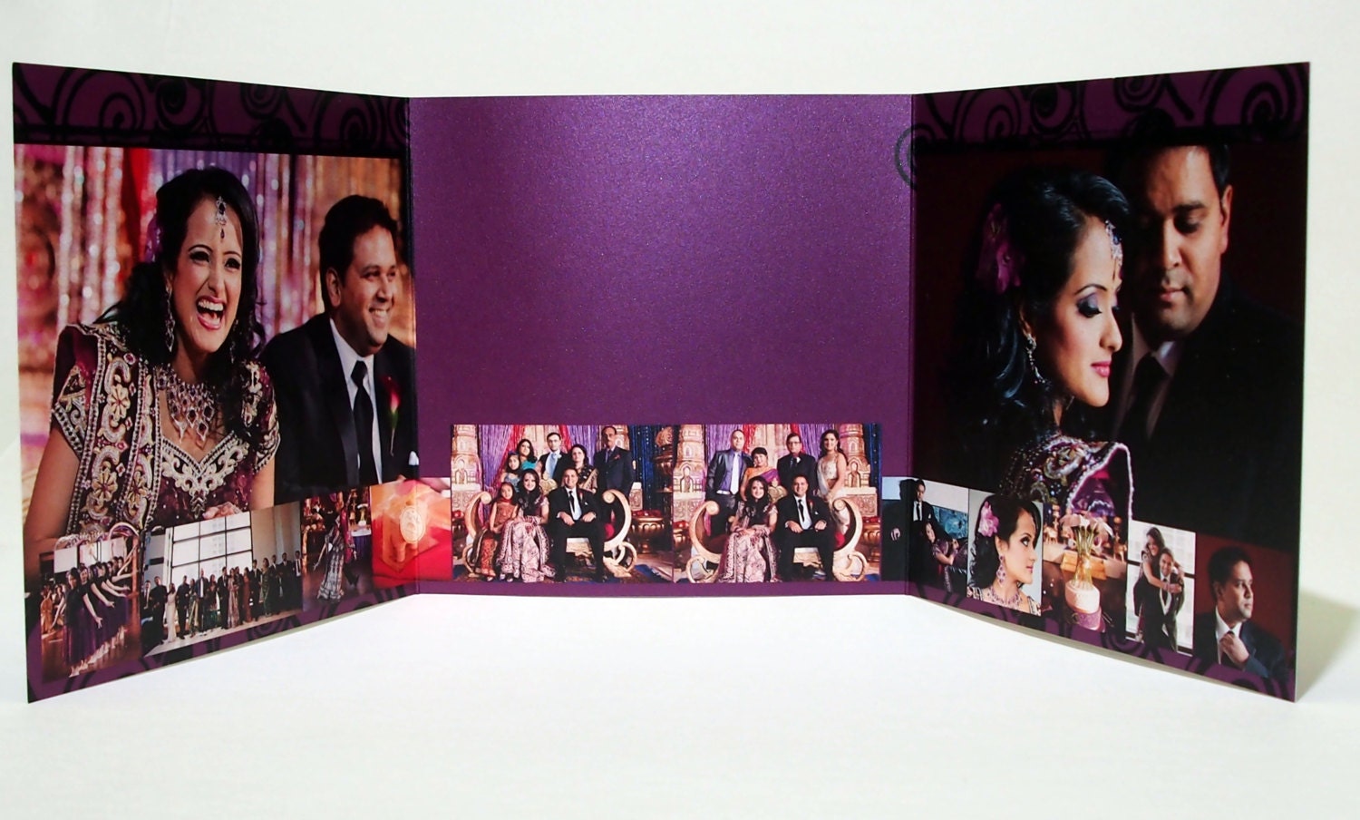 Purple & Black Wedding Thank You Cards (106)