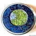 Stained Glass Mosaic Plate: Mosaic Trivet, Blue, Lilac, Chartreuse