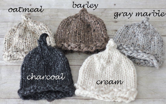 Knit Baby Hat, Choose From Five Earthy Colors