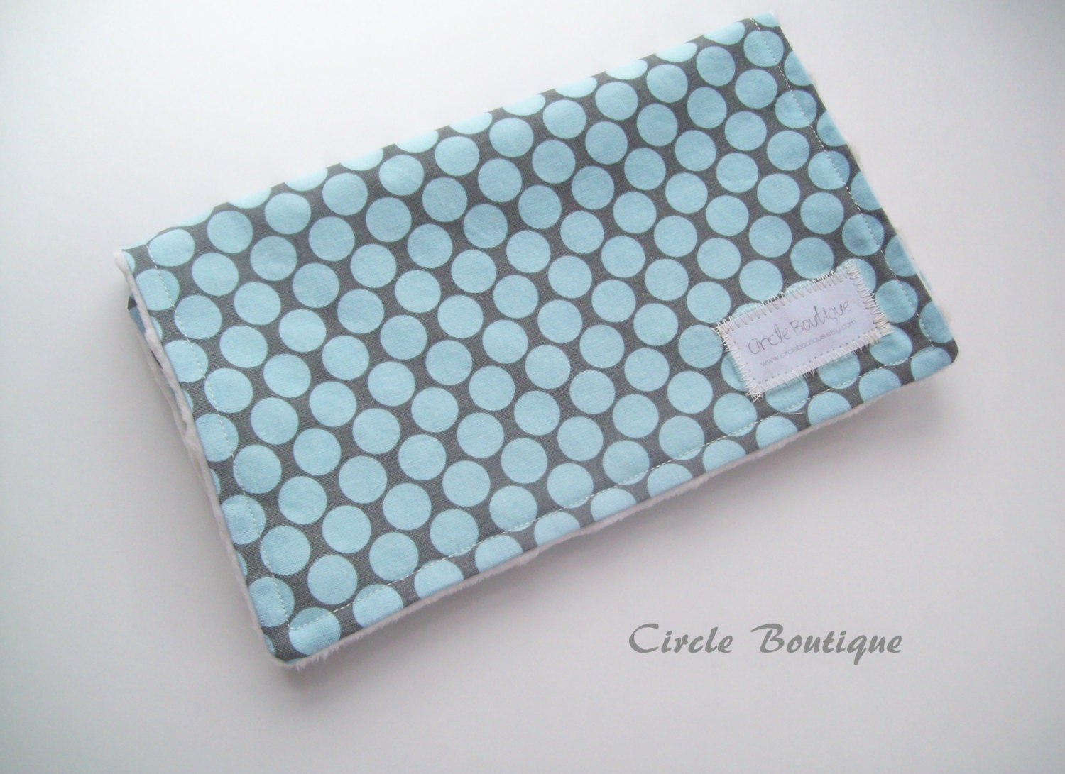 Slate Full Moon Minky Burp Cloth