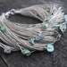 Fiber Bracelet Turquoise Multi Strand Linen Jewelry Chunky Azure Natural Teal Blue Green Mint Organic Zen Textile Beach December Birthstone