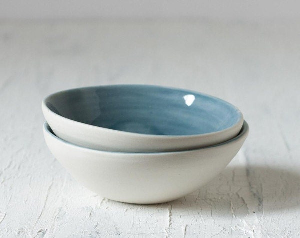 Salt and Pepper Bowls in Teal