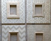 Set of 4-5x7 Distressed Wood Picture Frames in Vintage Neutrals