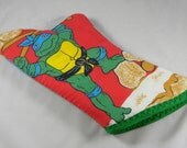 Teenage Mutant Ninja Turtle Vintage Reclaimed Fabric Oven Mitt