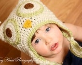 PDF Crochet Pattern - Crochet Owl Hat 6M to Adult