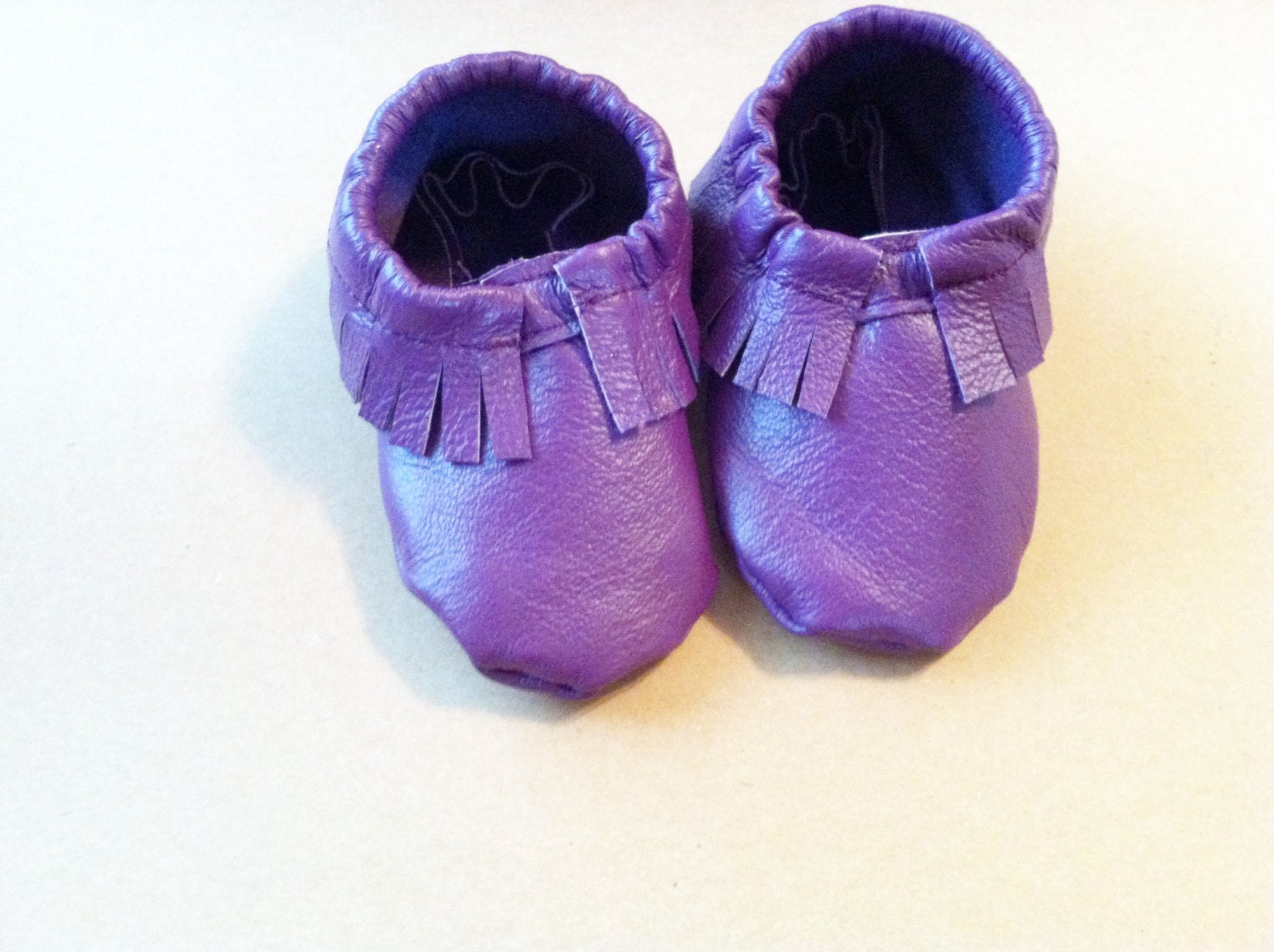 Purple Tribal Baby Moccasins soft-soled leather shoes for babies and toddlers re-purposed