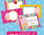 DIY Party Decorations Ice Cream Sweet Shoppe Birthday Party Printable Folded Table Tent Cards - Design from DOODLELULU by 2 june bugs Il_170x135
