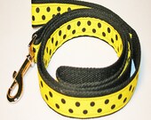 Yellow Polka Dot Dog Leash