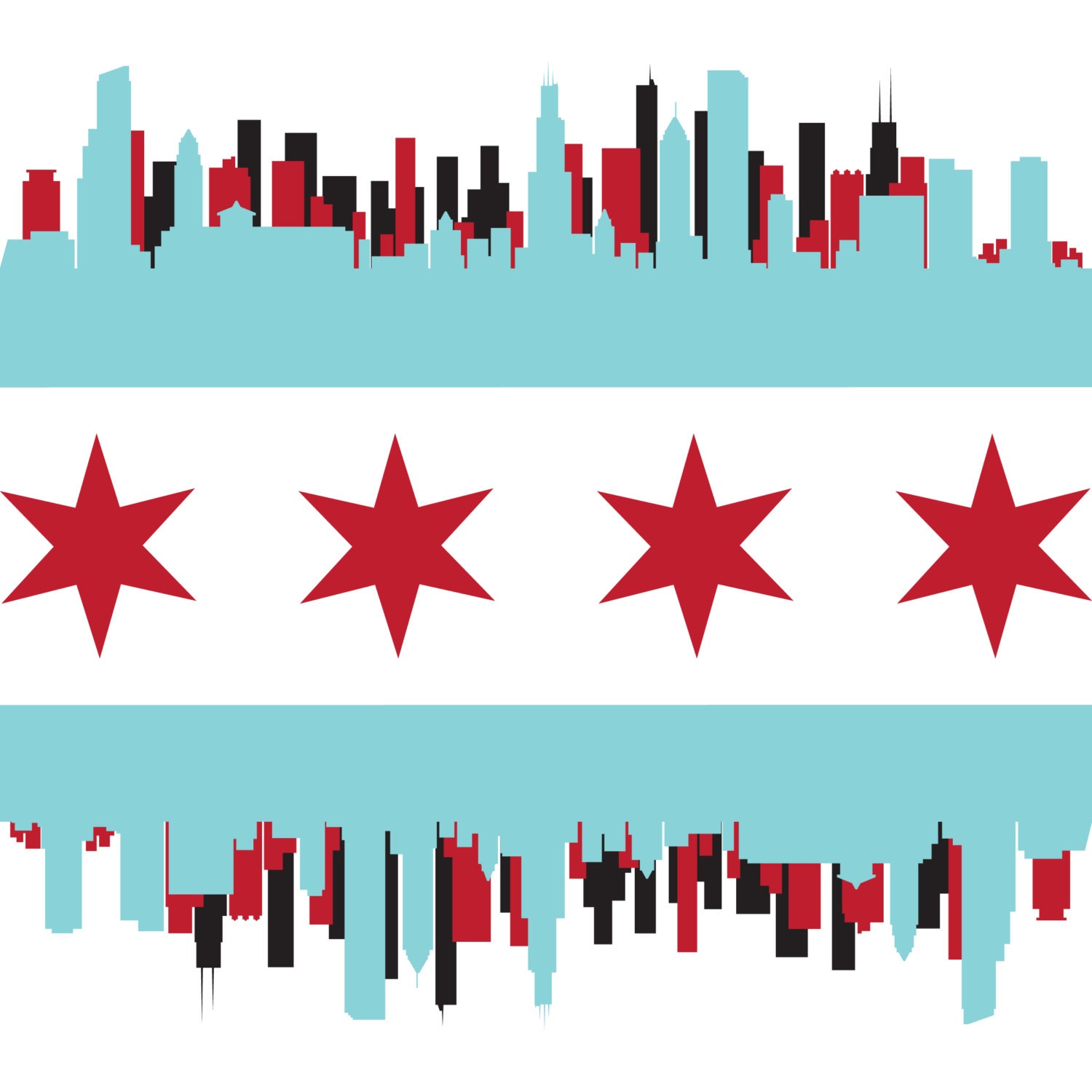 Chicago Flag Tote