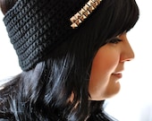 Studded Crocheted Winter Headband - Pick your color