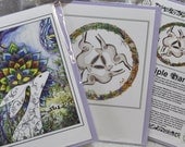 Hares and other creatures collection, 6 blank greetings cards