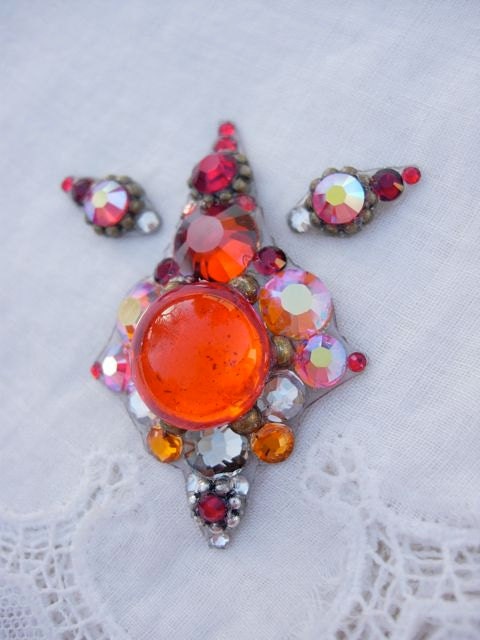Statement Crystal Bindi SET - swarovski crystal belly dance tribal bindi and eye accents