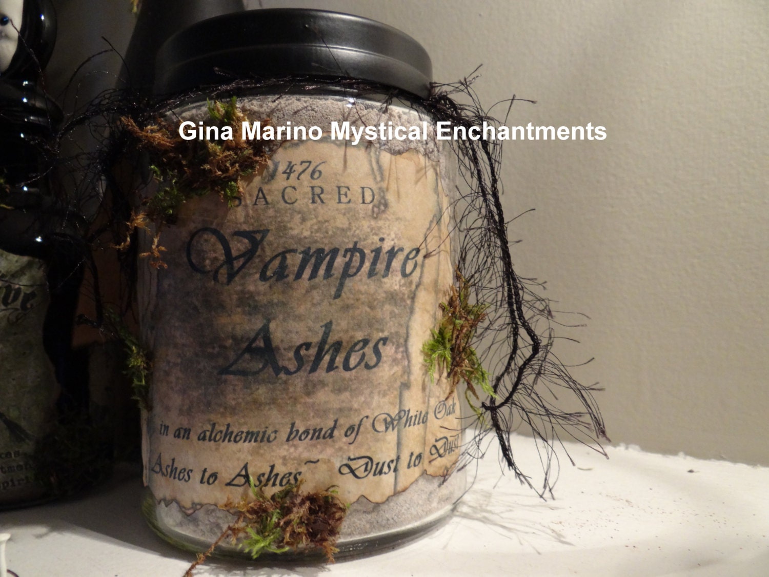 Vampire Ashes Apothecary Jar- Large 26 oz BEST SELLER