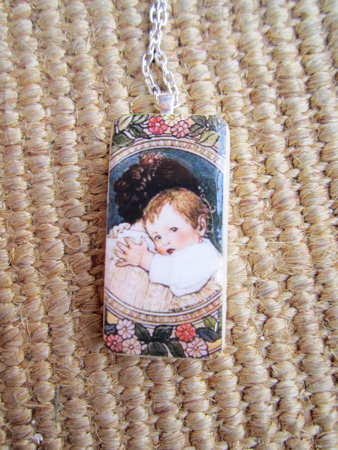 Art Nouveau Motherhood pendant on sale. Mothers Day gift
